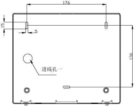 轉(zhuǎn)換開關(guān)采用壁掛式安裝，安裝孔位置和安裝孔距